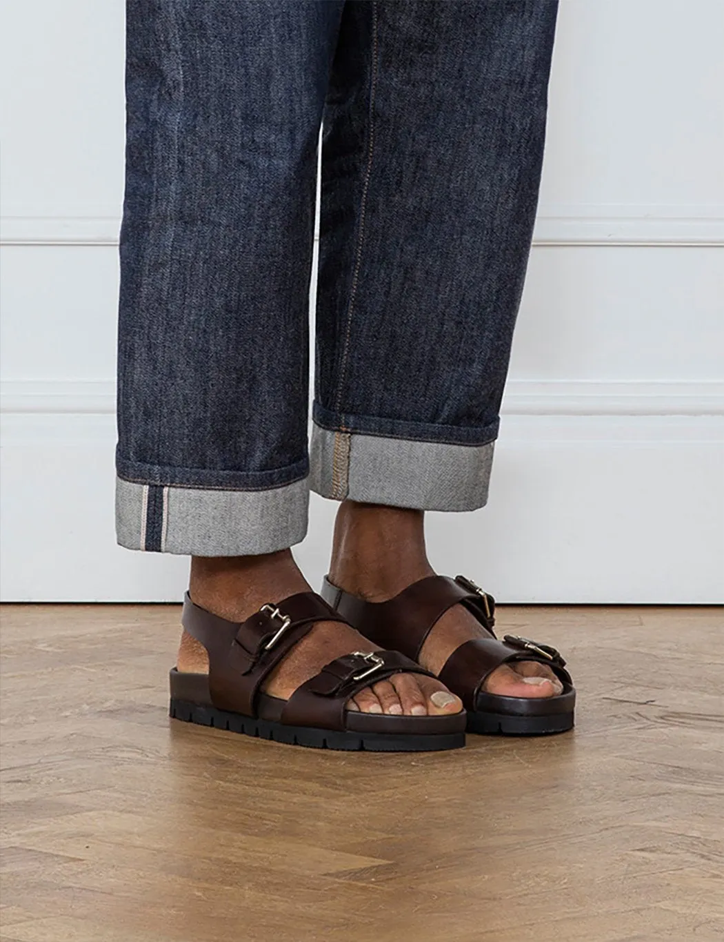 - Reduced price Sandal Lennox Grenson Trending product Brown (Leather) Dark