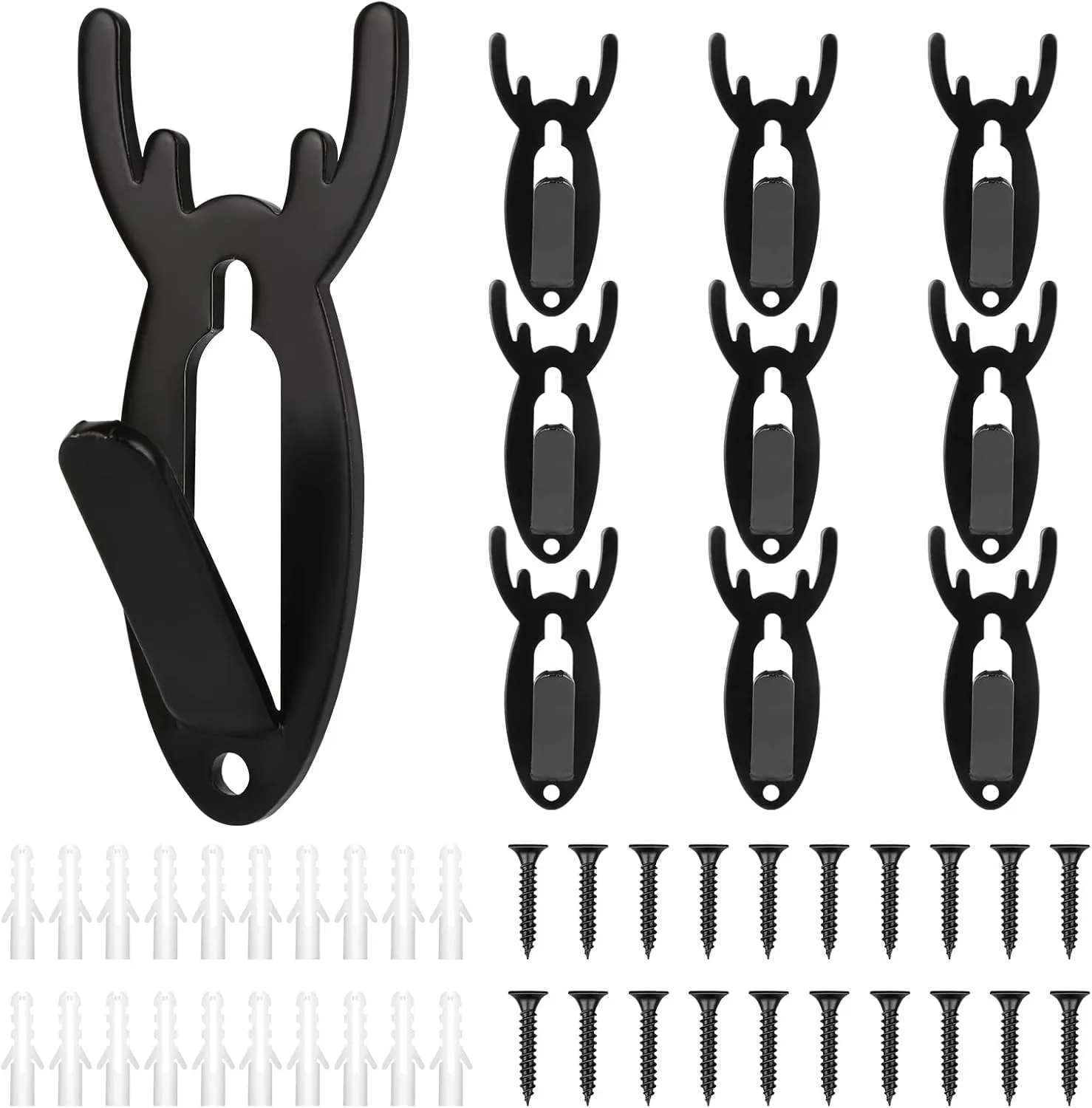 10PCS European Mount Skull Hanger European Skull Wall Mount Hanger Elk Deer Skull Hooker Skull Mounts for Deer Heads Antelope and Other Skulls- Heavy Duty Steel - Large Size