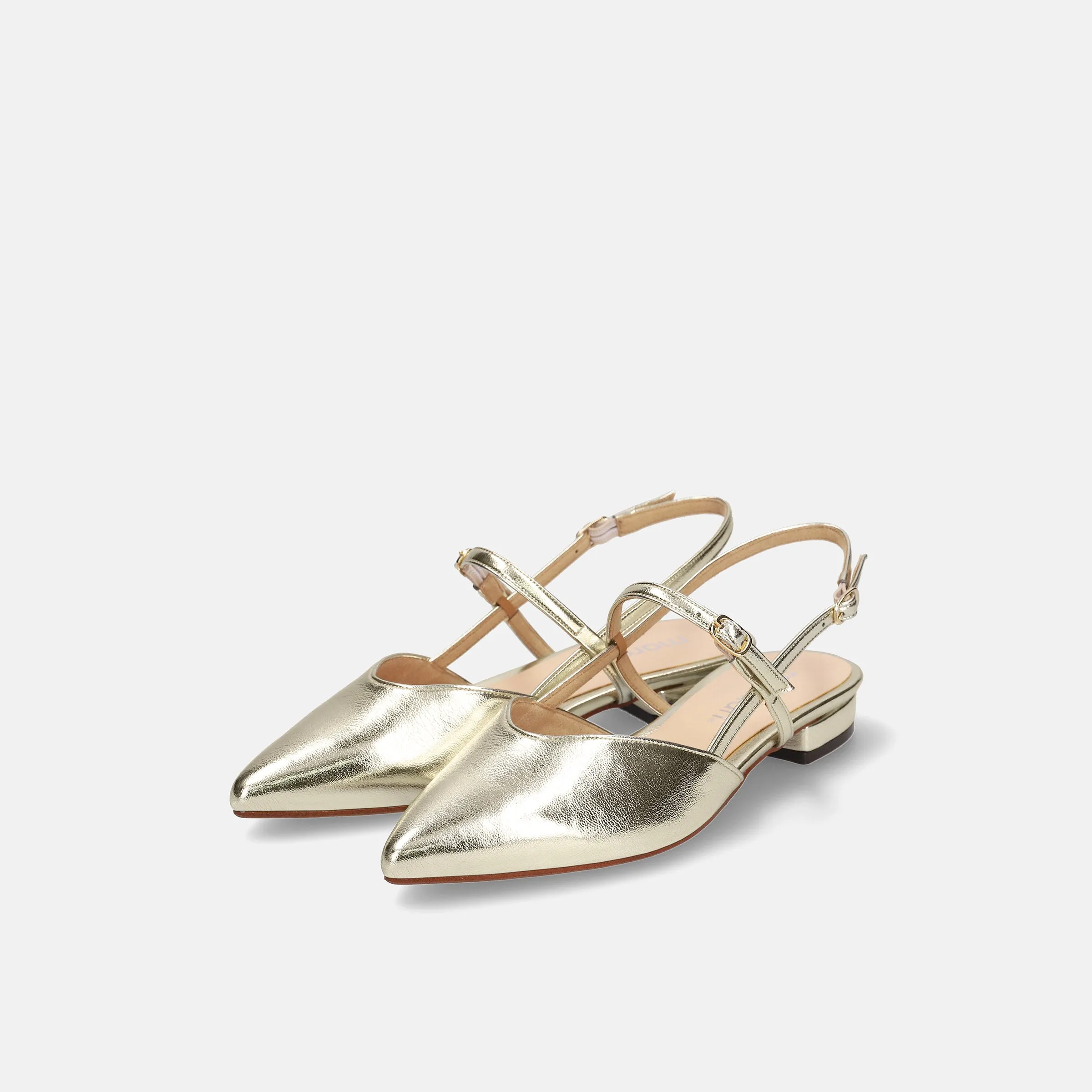 30% OFF: 2024SS: Double Strap Flat Sandals (m17033) White Gold