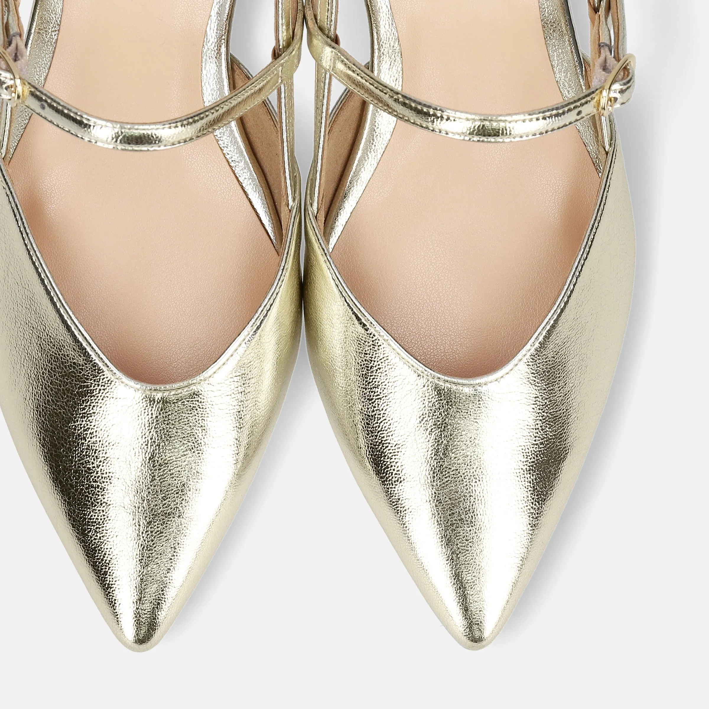 30% OFF: 2024SS: Double Strap Flat Sandals (m17033) White Gold