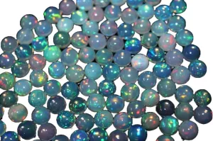 6MM Ethiopian Opal, 50Pcs Cabochon AAA Quality Ethiopian Opal, 50Pcs ROUND Cabochon Ethiopian Opal Cabochon Natural welo opal multi fire opal loose Gemstone For Jewelry Making