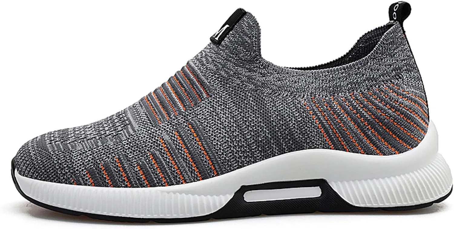 8cm Men's Elevator Shoes Men's Casual Mesh Trainers Lightweight Breathable Lace Up Sports Mens Sneaker Boots Size 13