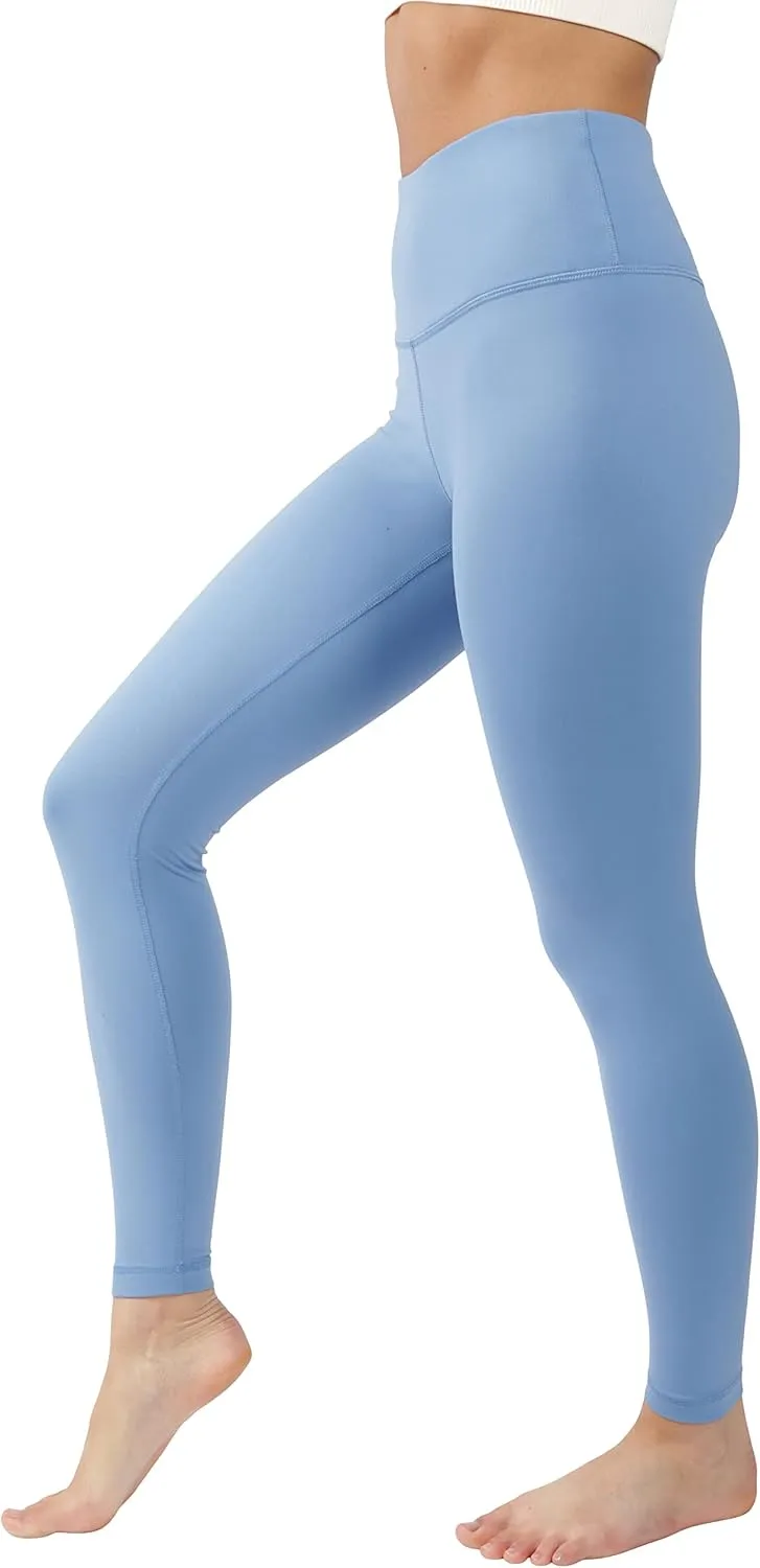 90 Degree By Reflex Ankle Length High Waist Power Flex Leggings - 7/8 Tummy Control Yoga Pants