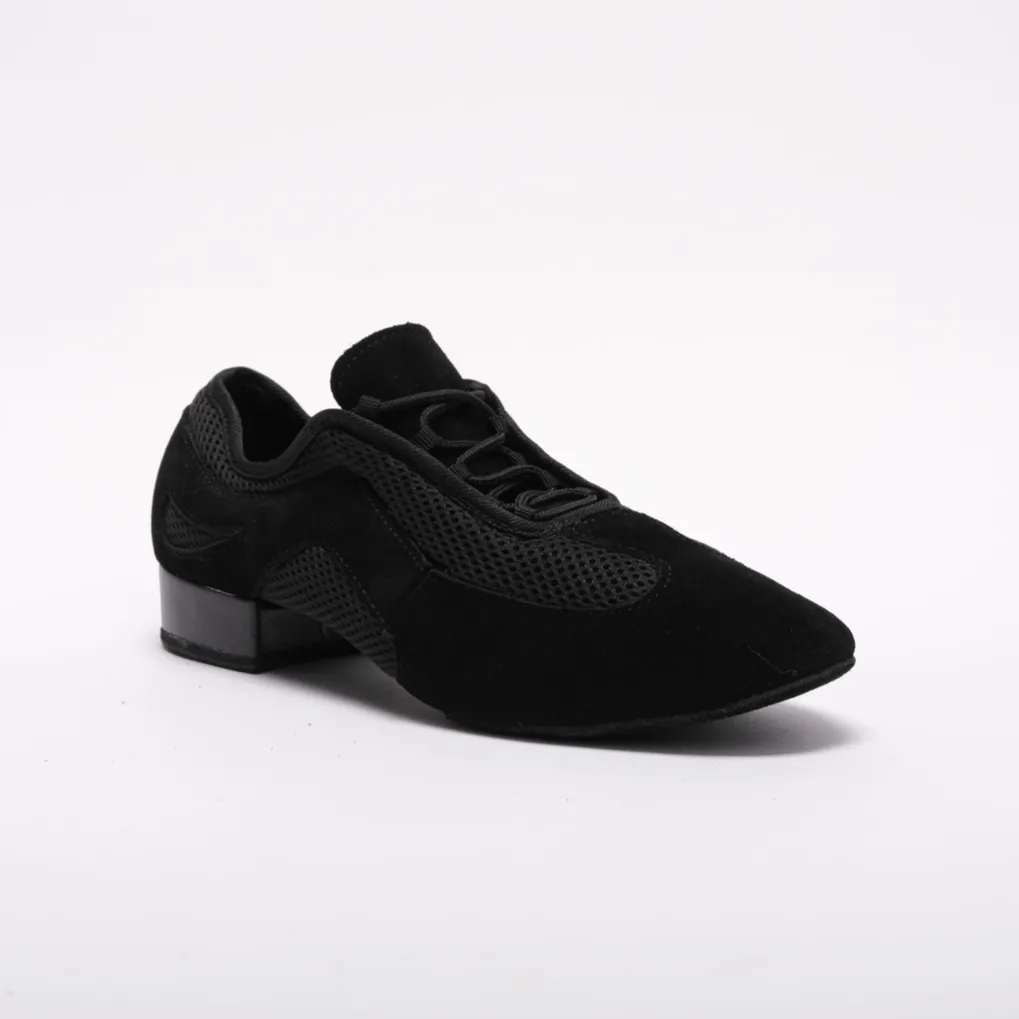 9901- Mens, Suede leather and Mesh panelling, Split sole, 1 Inch Standard Heel, High Performance Dance Shoe