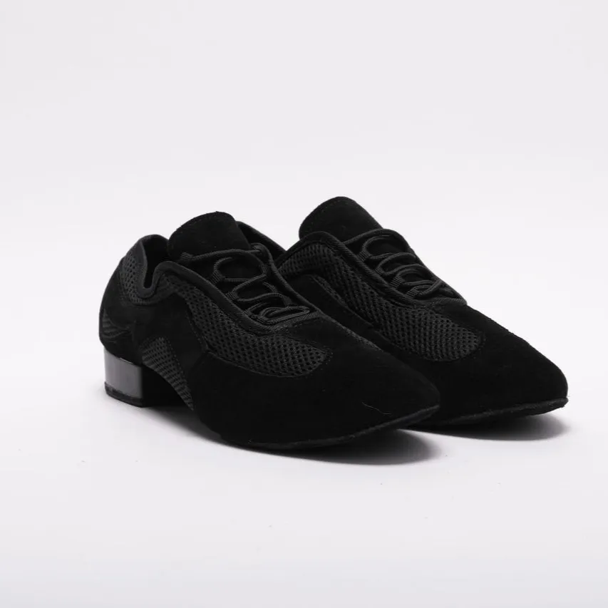 9901- Mens, Suede leather and Mesh panelling, Split sole, 1 Inch Standard Heel, High Performance Dance Shoe