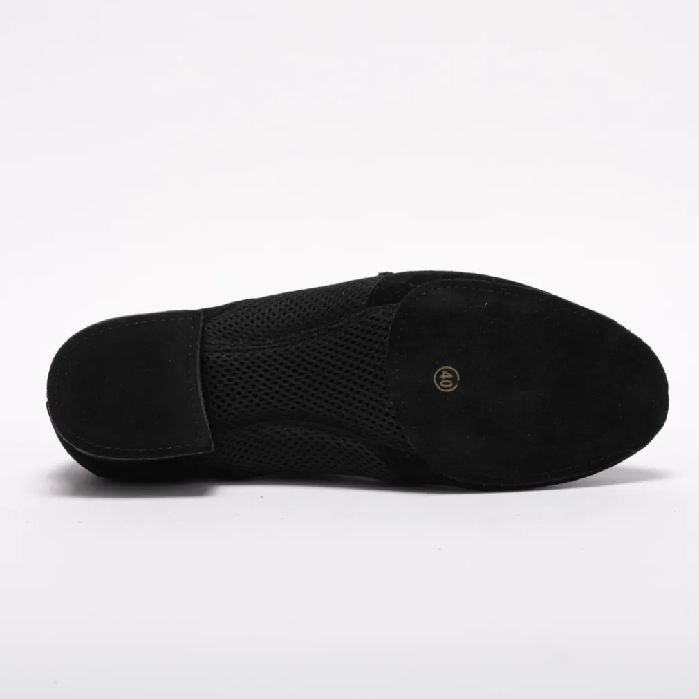 9901- Mens, Suede leather and Mesh panelling, Split sole, 1 Inch Standard Heel, High Performance Dance Shoe