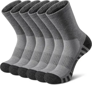 Airacker Athletic Socks Sport Running Calf Socks Performance Cushioned Breathable Crew Socks for Men Women(6 Pairs)
