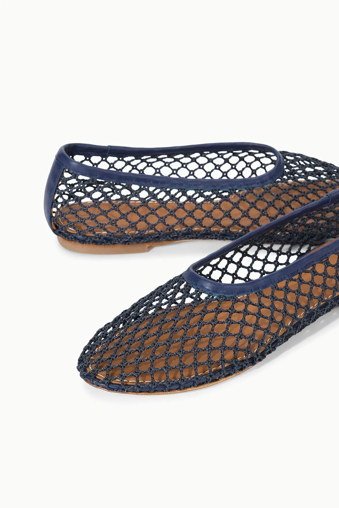 ALBA BALLET FLAT | NAVY NETTING