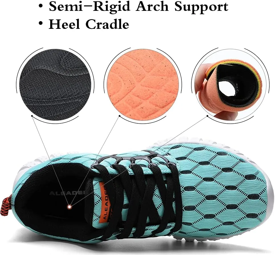 ALEADER Womens Running Shoes, Ultra Lighweight Tennis Shoes, Mesh Cross Trainer for Gym, Casual Wear