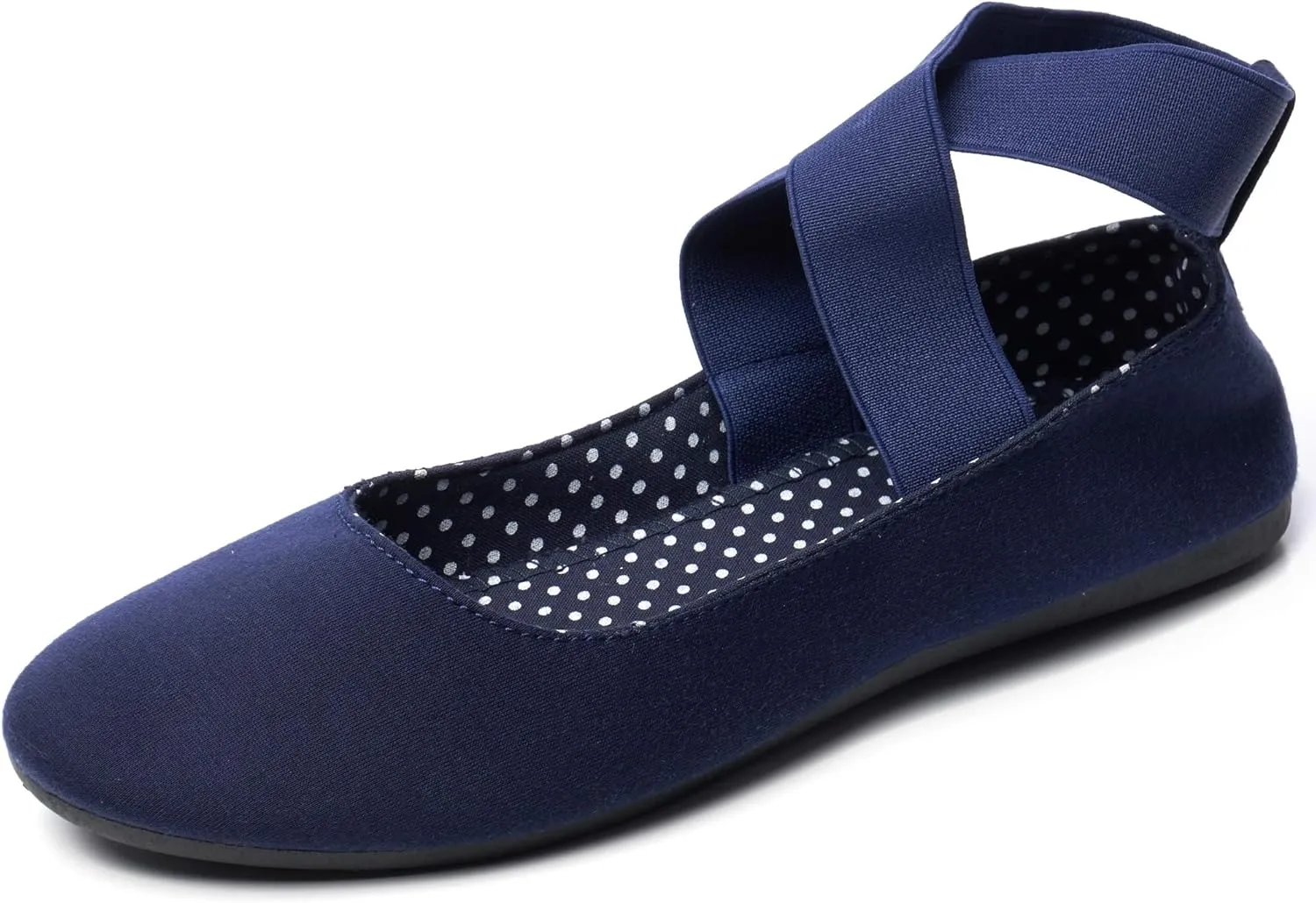 Alpine Swiss Peony Ballet Flats Shoes for Women | Elastic Ankle Strap Flats | Round Closed-Toe | Slip On Loafers | Padded for Comfort | Runs Small