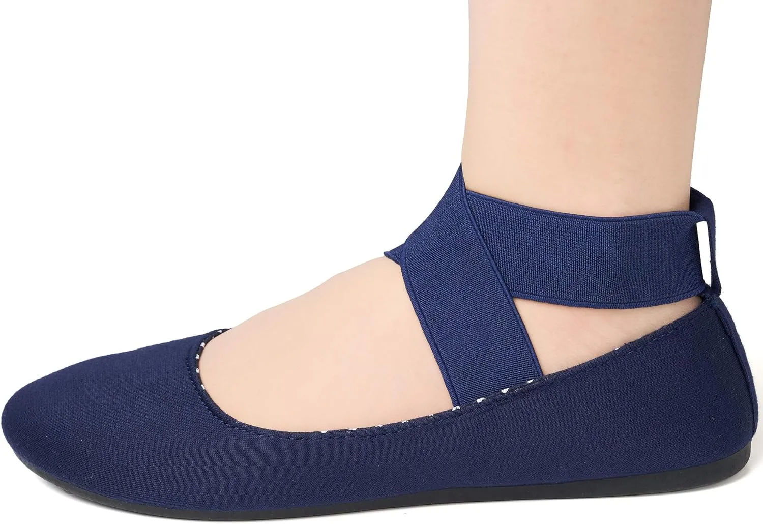 Alpine Swiss Peony Ballet Flats Shoes for Women | Elastic Ankle Strap Flats | Round Closed-Toe | Slip On Loafers | Padded for Comfort | Runs Small