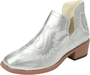 AMDBEL Fall Boots for Women 2024, Women's Ankle Boots Slip On Low Heel Stylish Western Short Boots Fall Winter Shoes