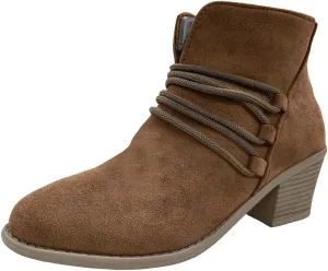 AMDBEL Winter Boots for Women 2024 Ankle Booties Fashion Low Heel Side Zipper Pointd Toe Suede Fall Winter Short Boots Shoes