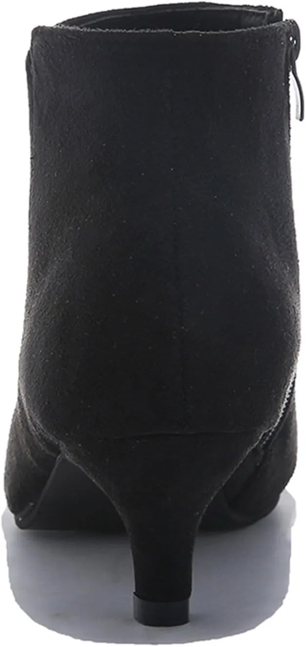 AMDBEL Winter Boots for Women 2024 Boots Sexy High Heel Ponited Toe Suede Stiletto Boots Ladies Dressy Booties