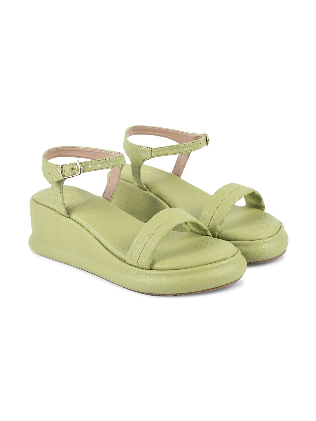 Ankle Strap Platform Flat Sandals