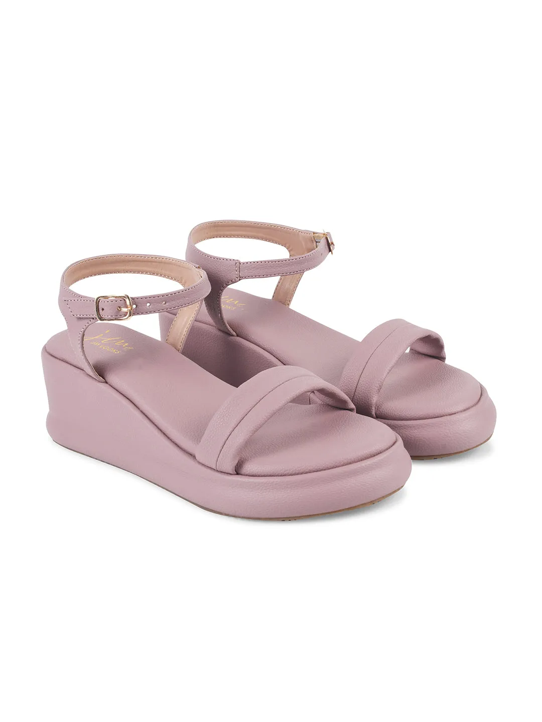 Ankle Strap Platform Flat Sandals
