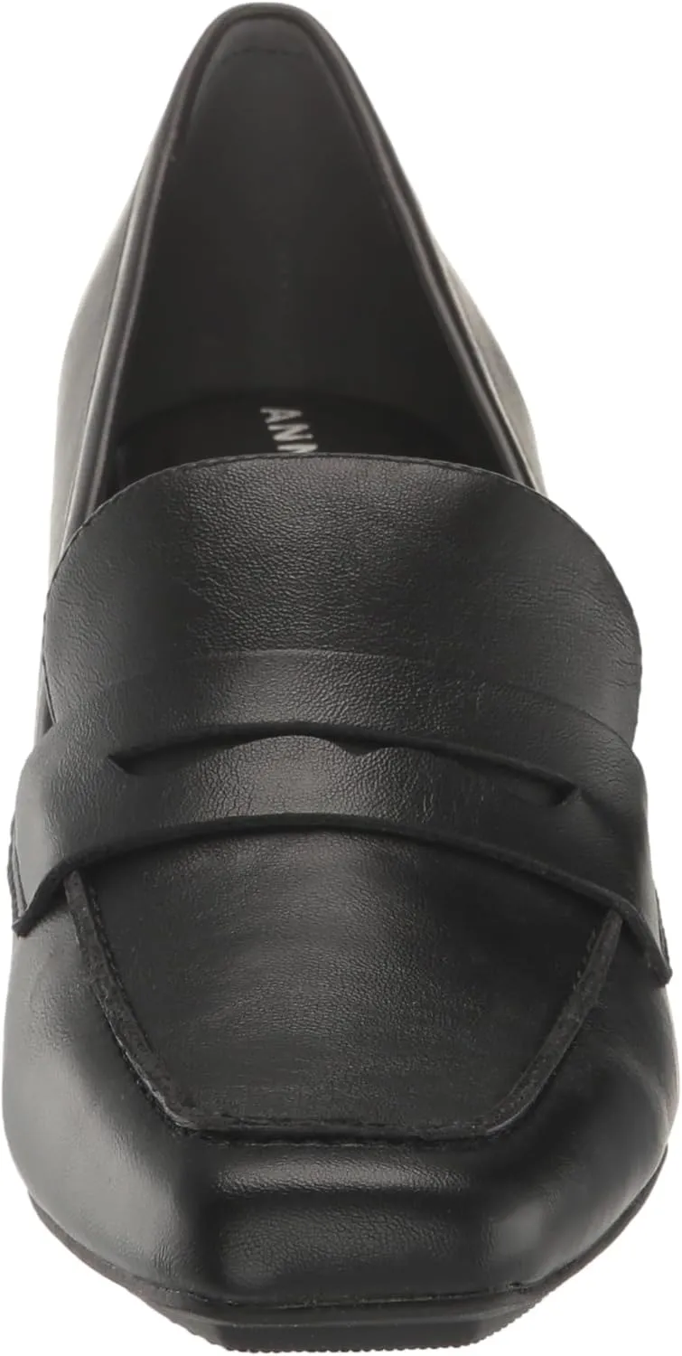Anne Klein Womens Padded Insole Patent Loafer Heels