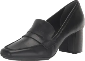 Anne Klein Womens Padded Insole Patent Loafer Heels