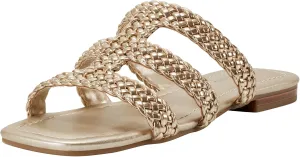 Bandolino Women's Sumer Flat Sandal, Gold 710, 8