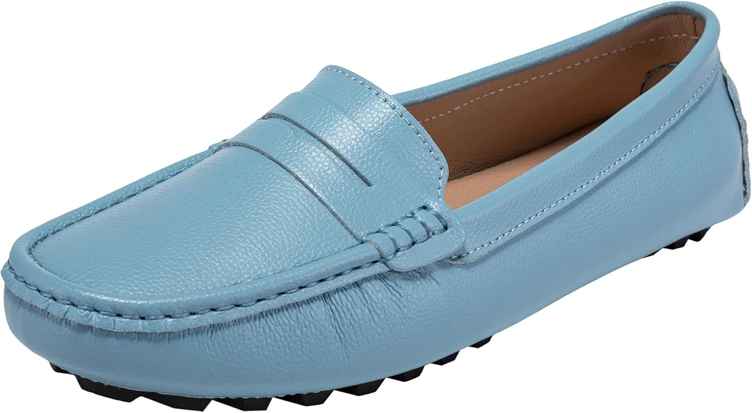 BEAUSEEN Women's Genuine Leather Penny Loafers Classic Driving Moccasins Casual Slip On Comfort Women Loafer Shoes