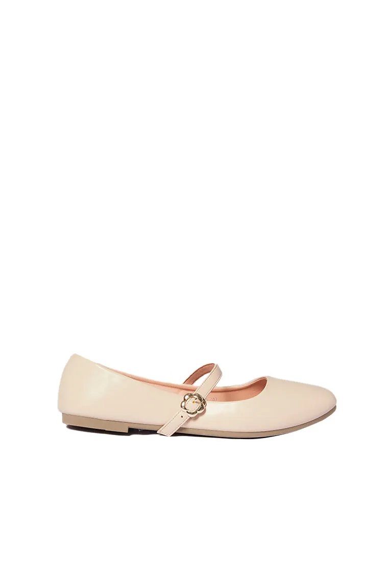 Beige Flat Shoes