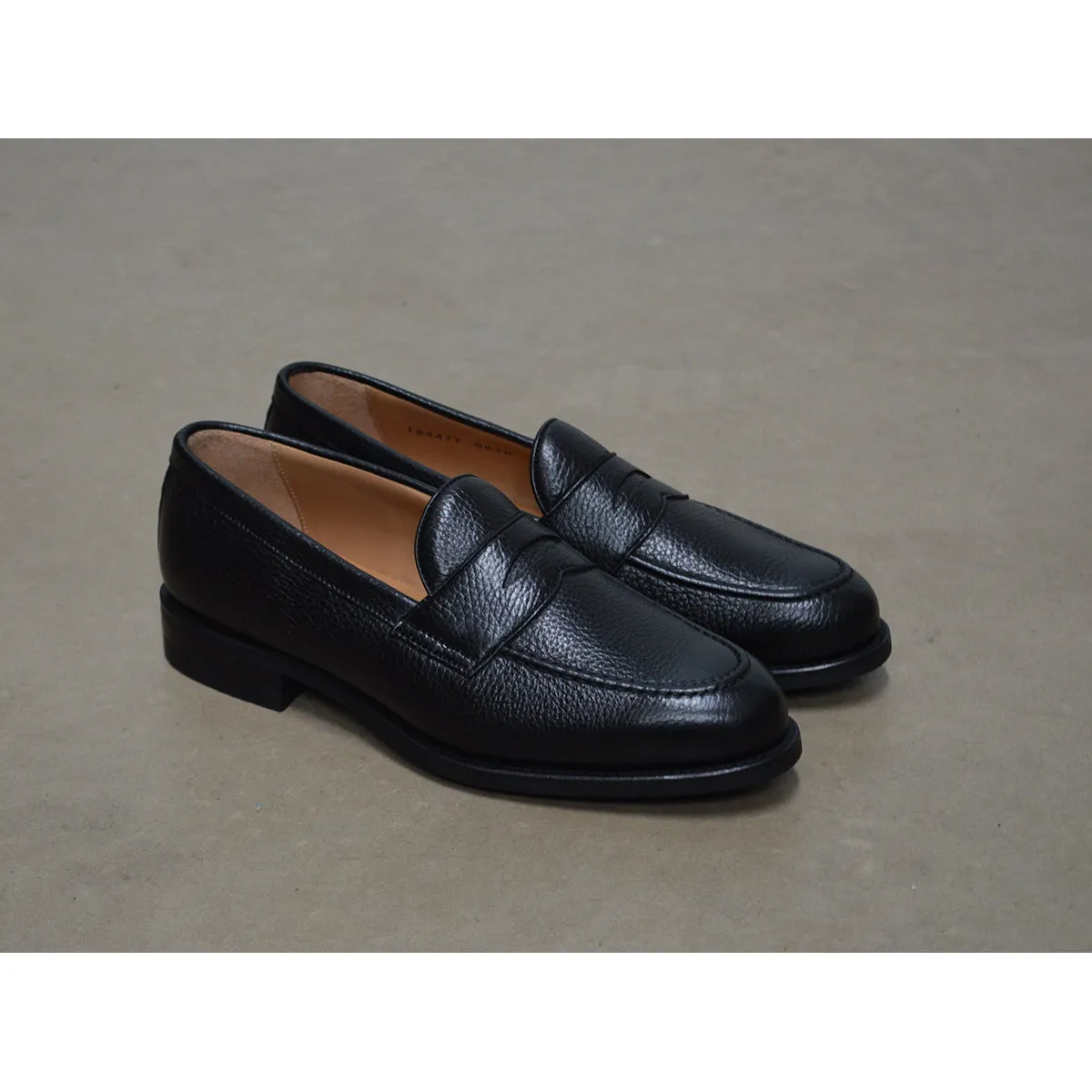 Berwick 1707 Penny Loafer (9628) Black Deerskin