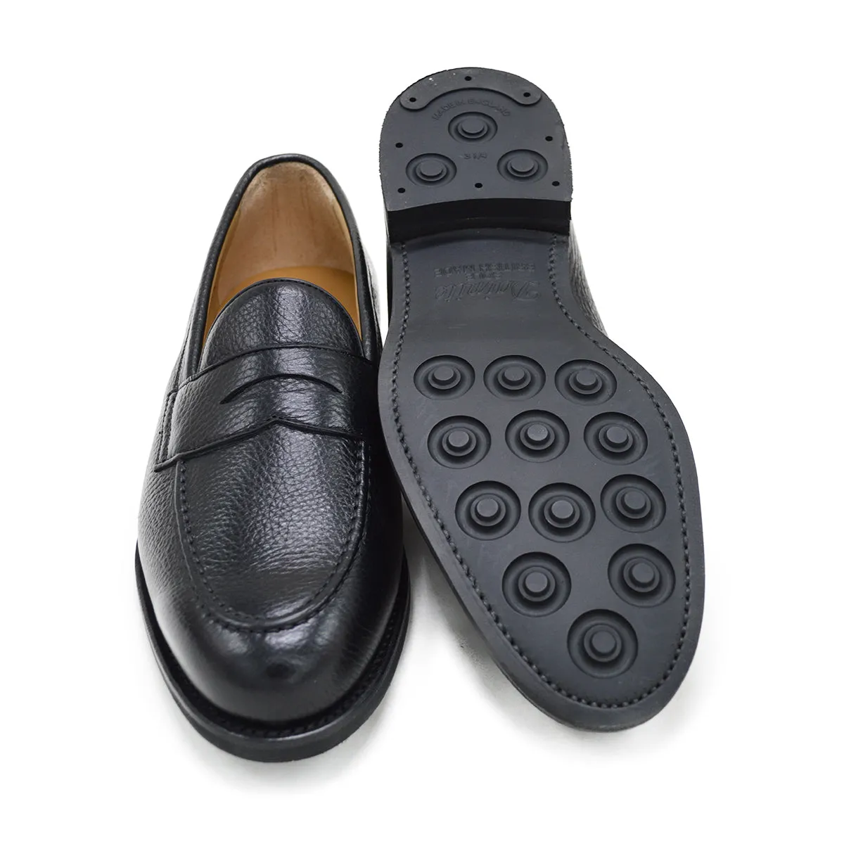 Berwick 1707 Penny Loafer (9628) Black Deerskin