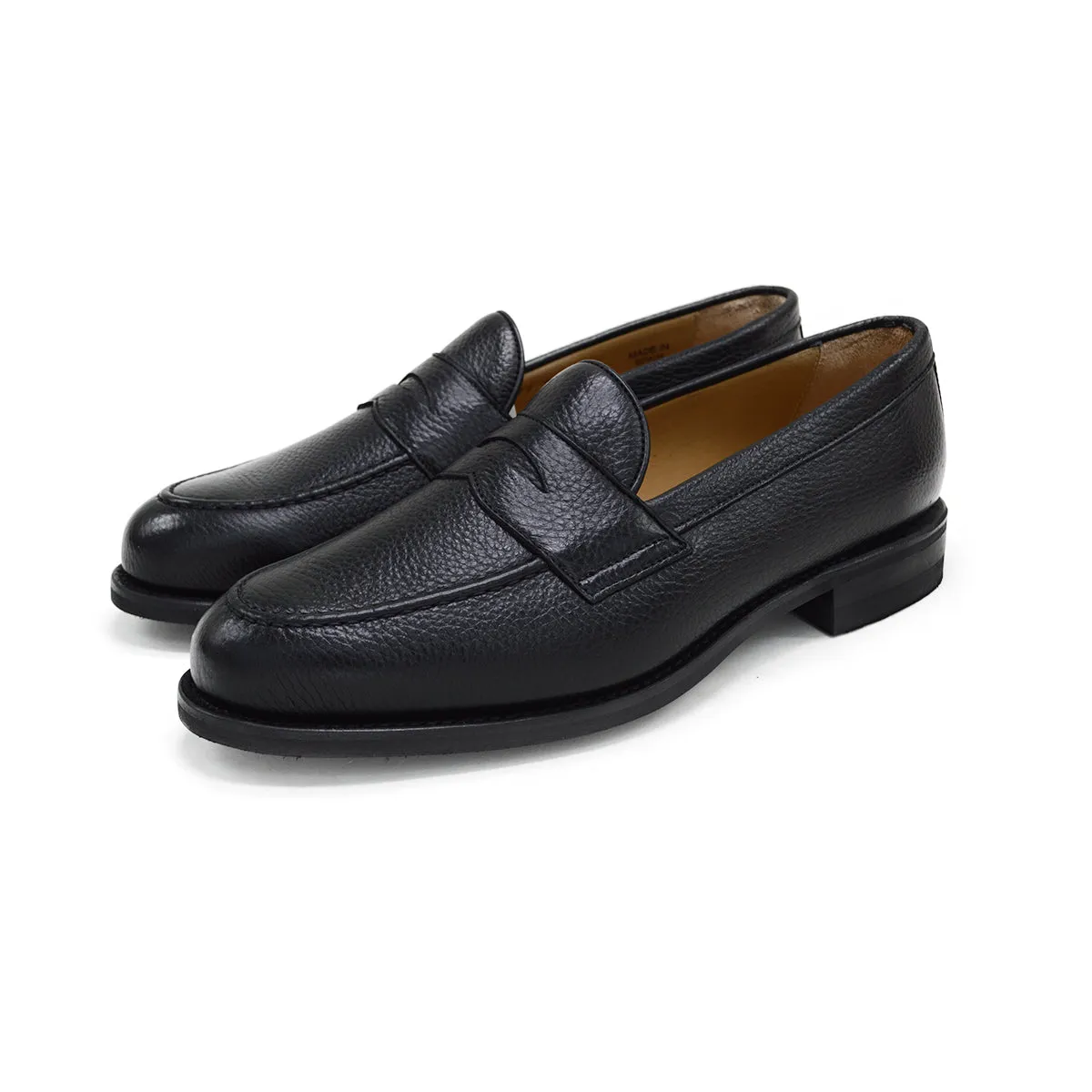 Berwick 1707 Penny Loafer (9628) Black Deerskin