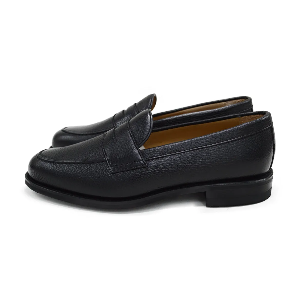 Berwick 1707 Penny Loafer (9628) Black Deerskin
