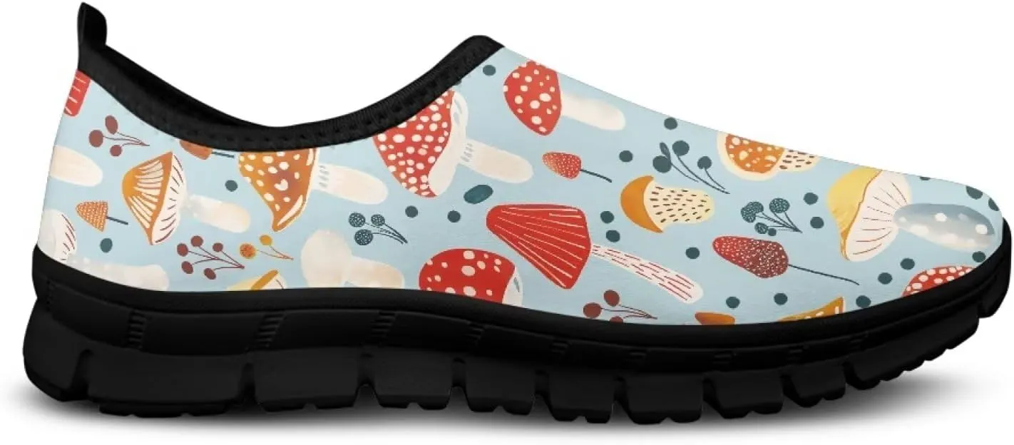 Binienty Slip on Sneakers for Women Men Art Printed Travel Loafers Round Toe Flat Sneakers Shoes Nurse Shoes