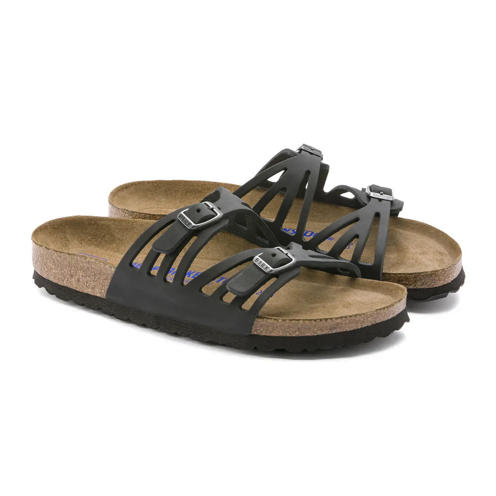 Birkenstock Granada Soft Footbed Slide Sandal (Women) - Black Oiled Leather