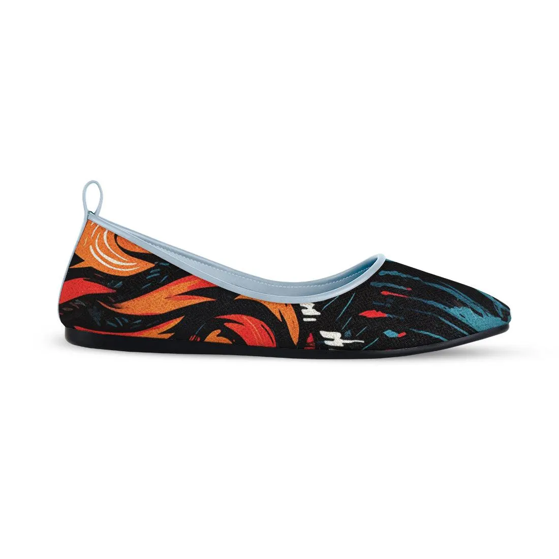 Blue Round Toe Shoe Marks