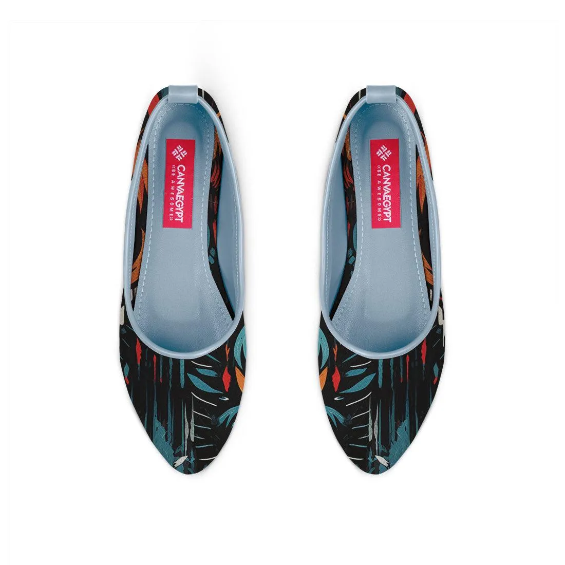 Blue Round Toe Shoe Marks