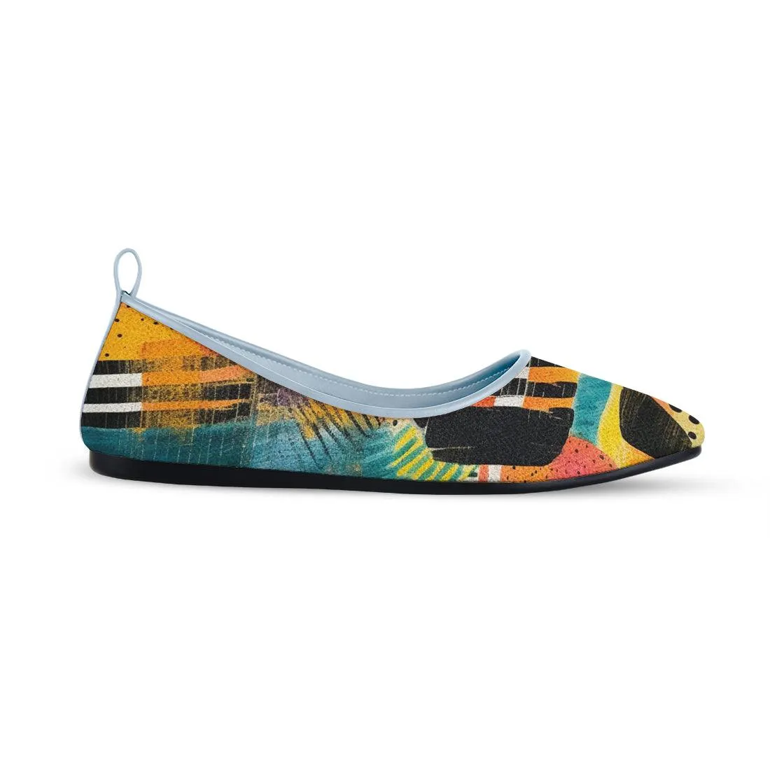 Blue Round Toe Shoe Paint