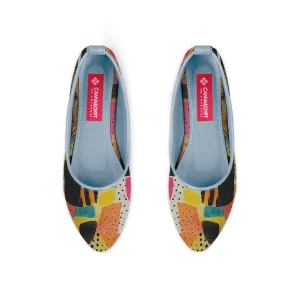 Blue Round Toe Shoe Paint