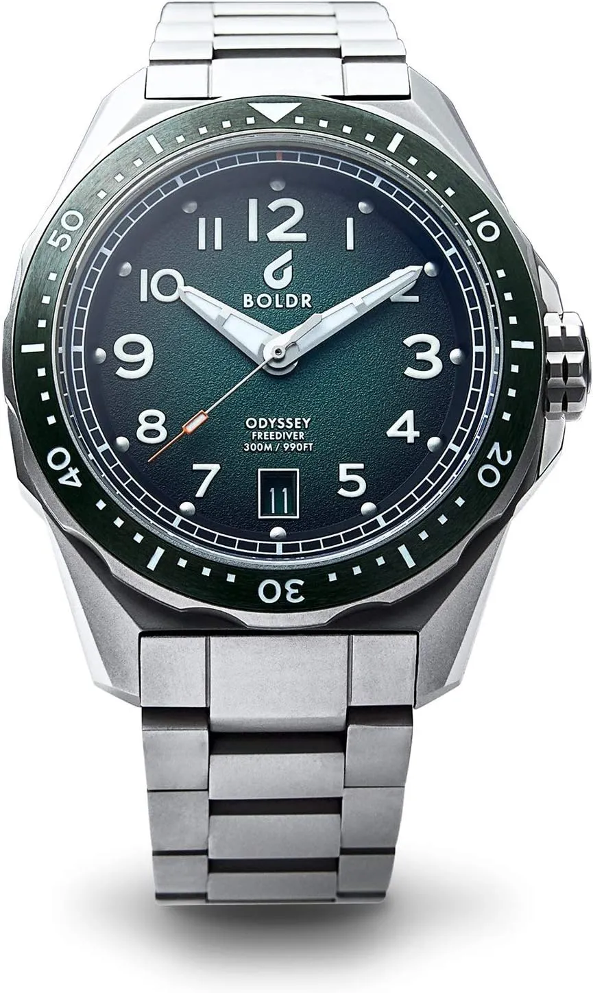 Boldr Odyssey Freediver Automatic Green Dive Wrist Watch | 202