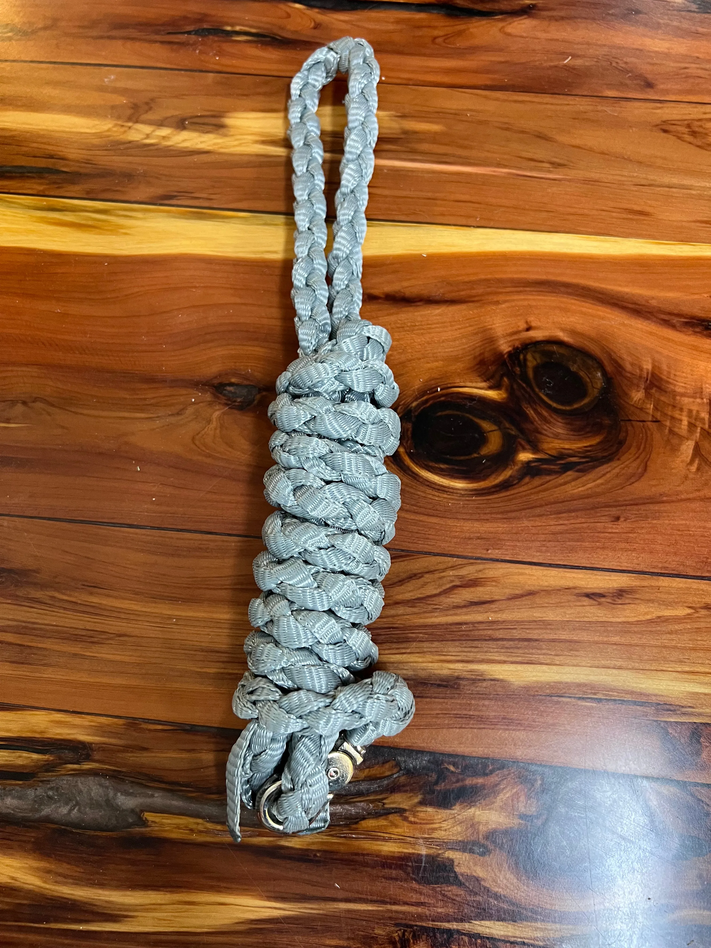 Braided Mule Tape Dog Leash - Gray