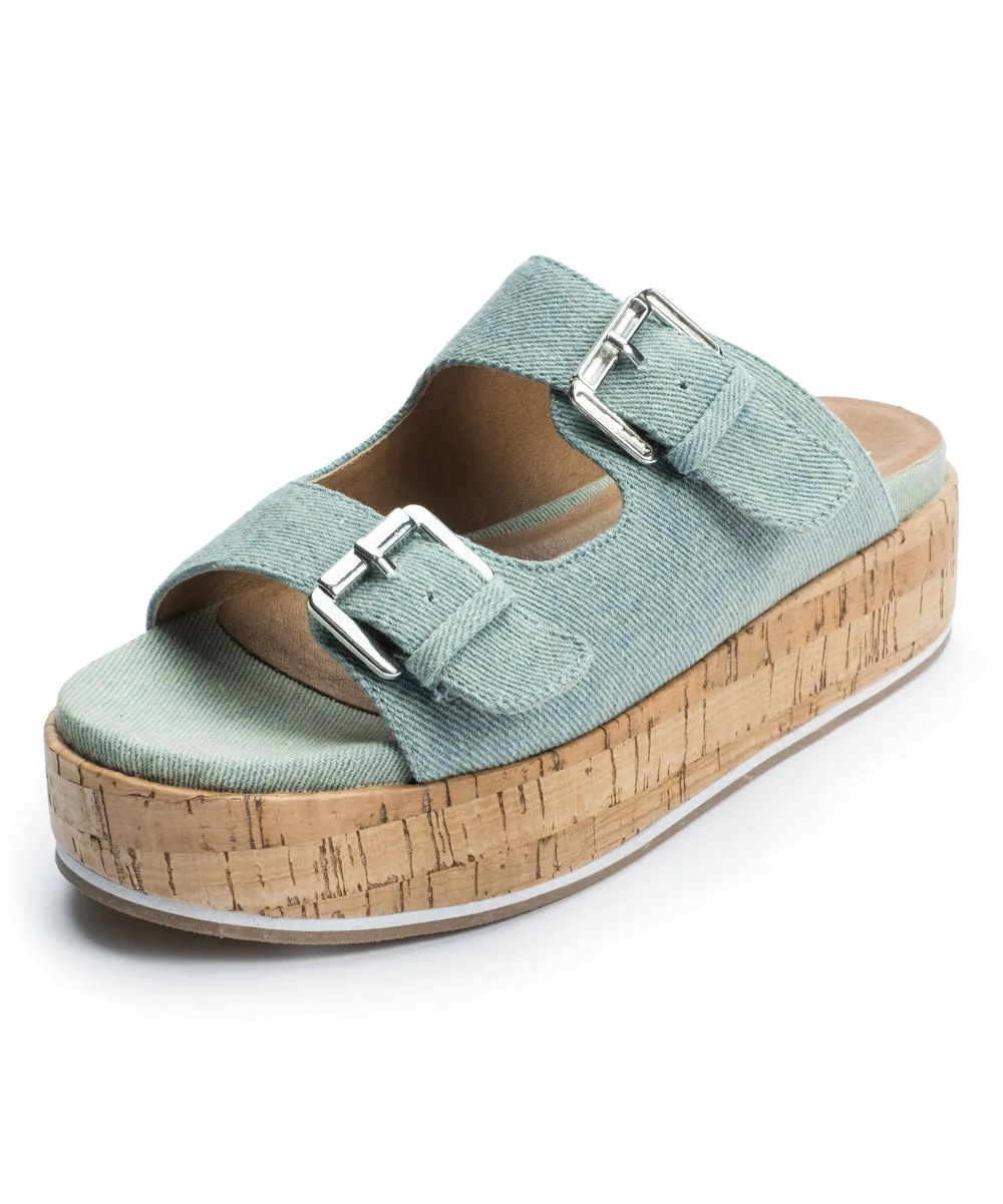 Buckle Blue Sandal Denim Light Jane Personalized assistance Shoe Mule the and Birken Feature-rich
