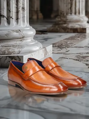 bugatti Yellow Premium Leather Loafers