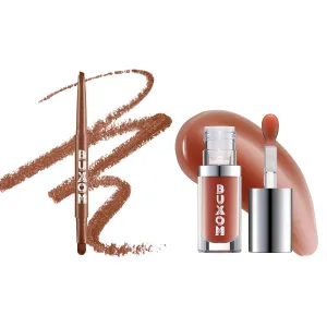 Buxom Full On Glossy Lip Oil in Moscow Mule Power Line Plumping Lip Liner in Hi-Def Honey