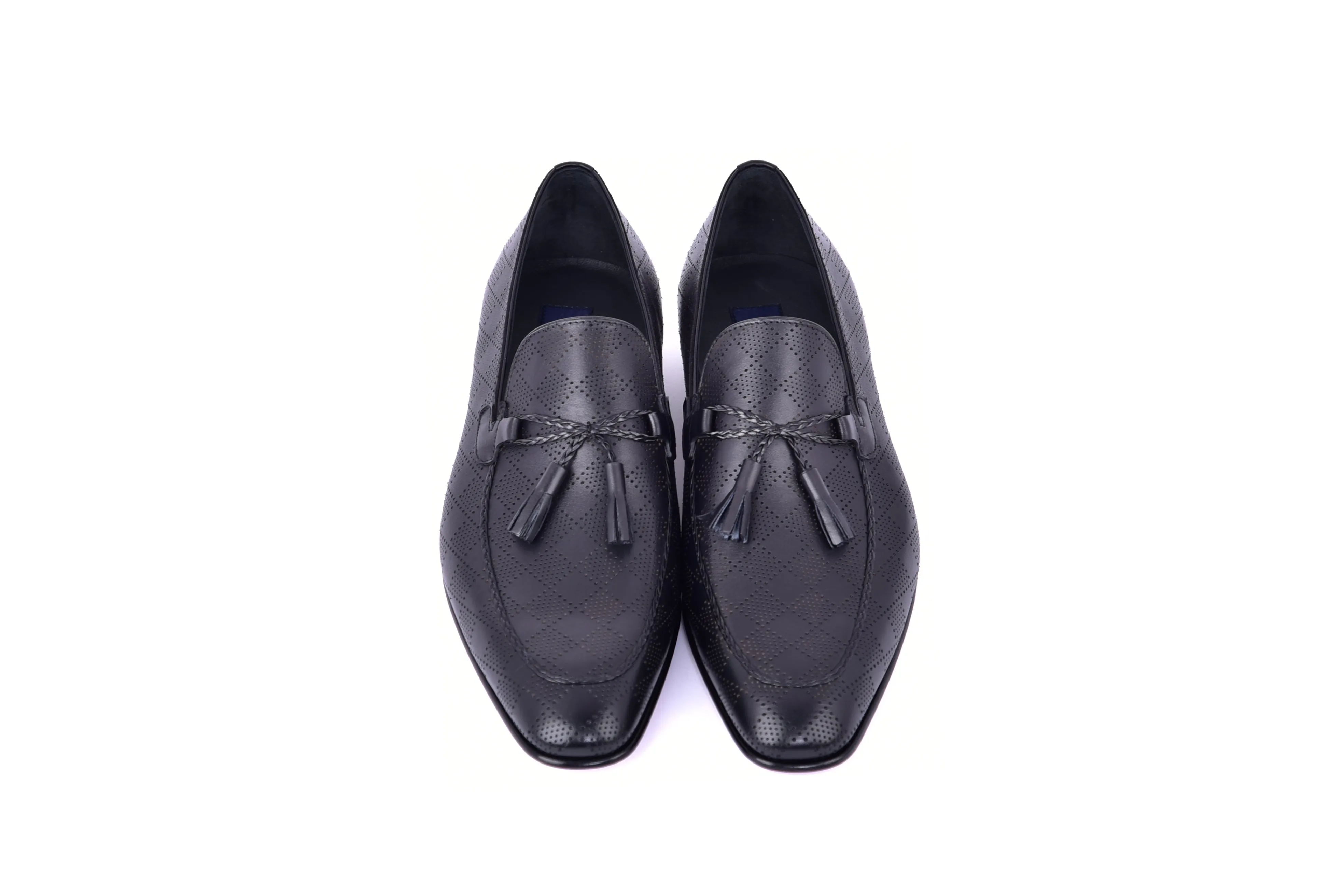 C0001107-5509 Tassel Loafer With Designed leather-Black