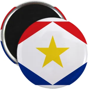 CafePress Saba Flag 2.25 Magnet (10 Pack) 2.25" Round Magnet (10 pack)
