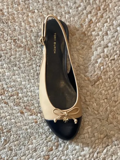Cap-Toe Slingback Ballet Flat