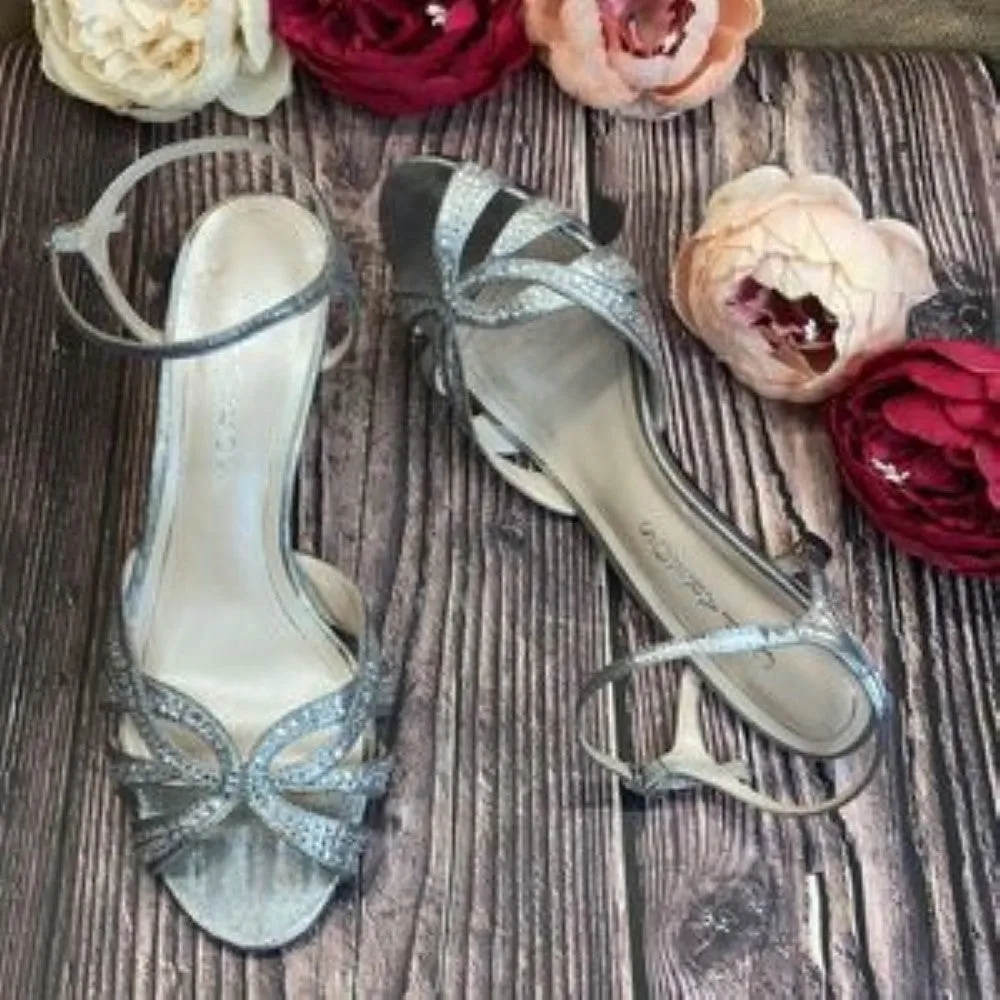 Caparros Silver Heirloom Dress Sandal 8B