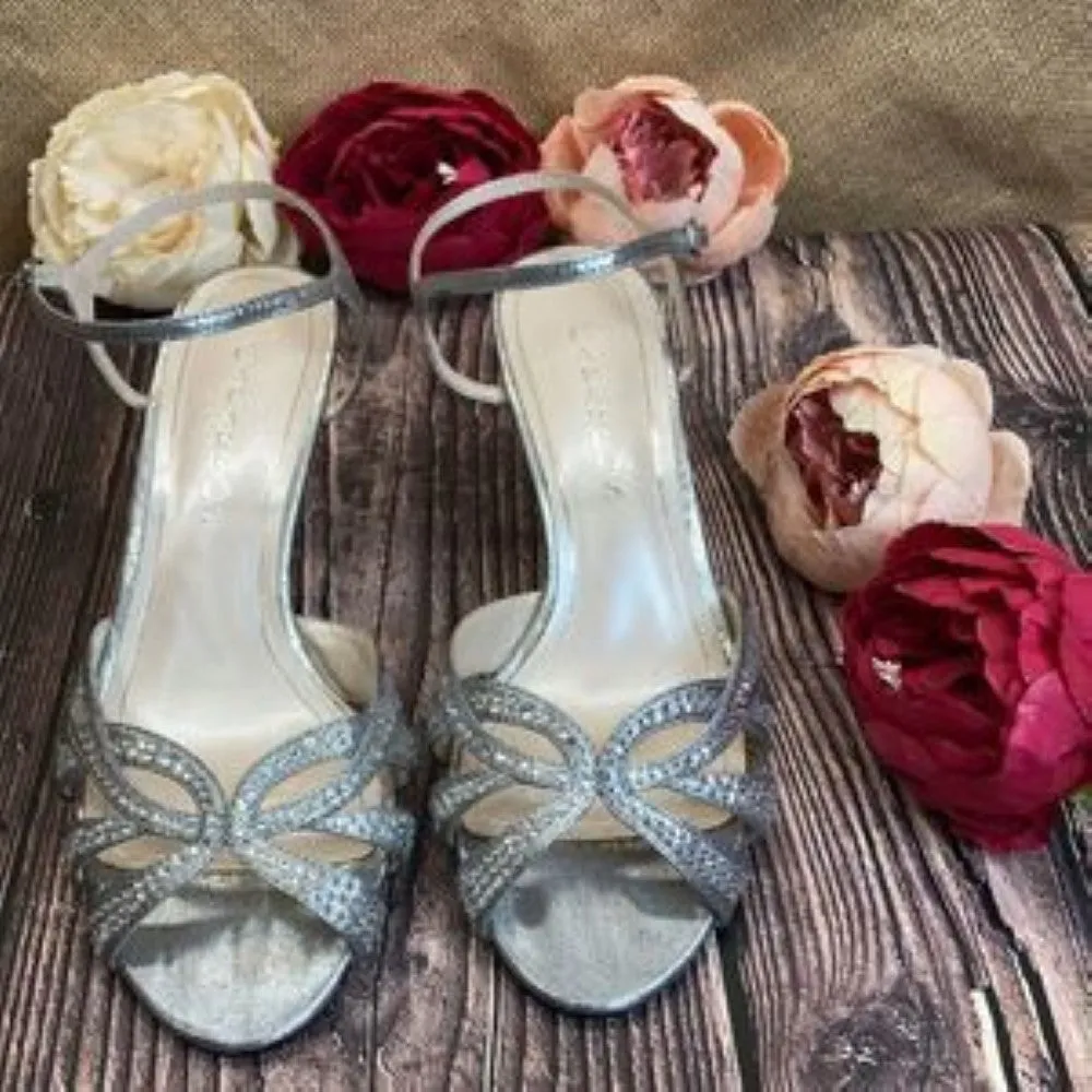Caparros Silver Heirloom Dress Sandal 8B