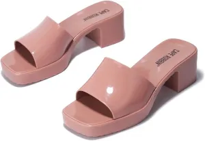Cape Robbin Jelly Chunky Block Heel Sandals