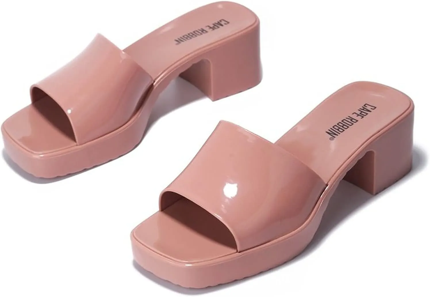 Cape Robbin Jelly Chunky Block Heel Sandals