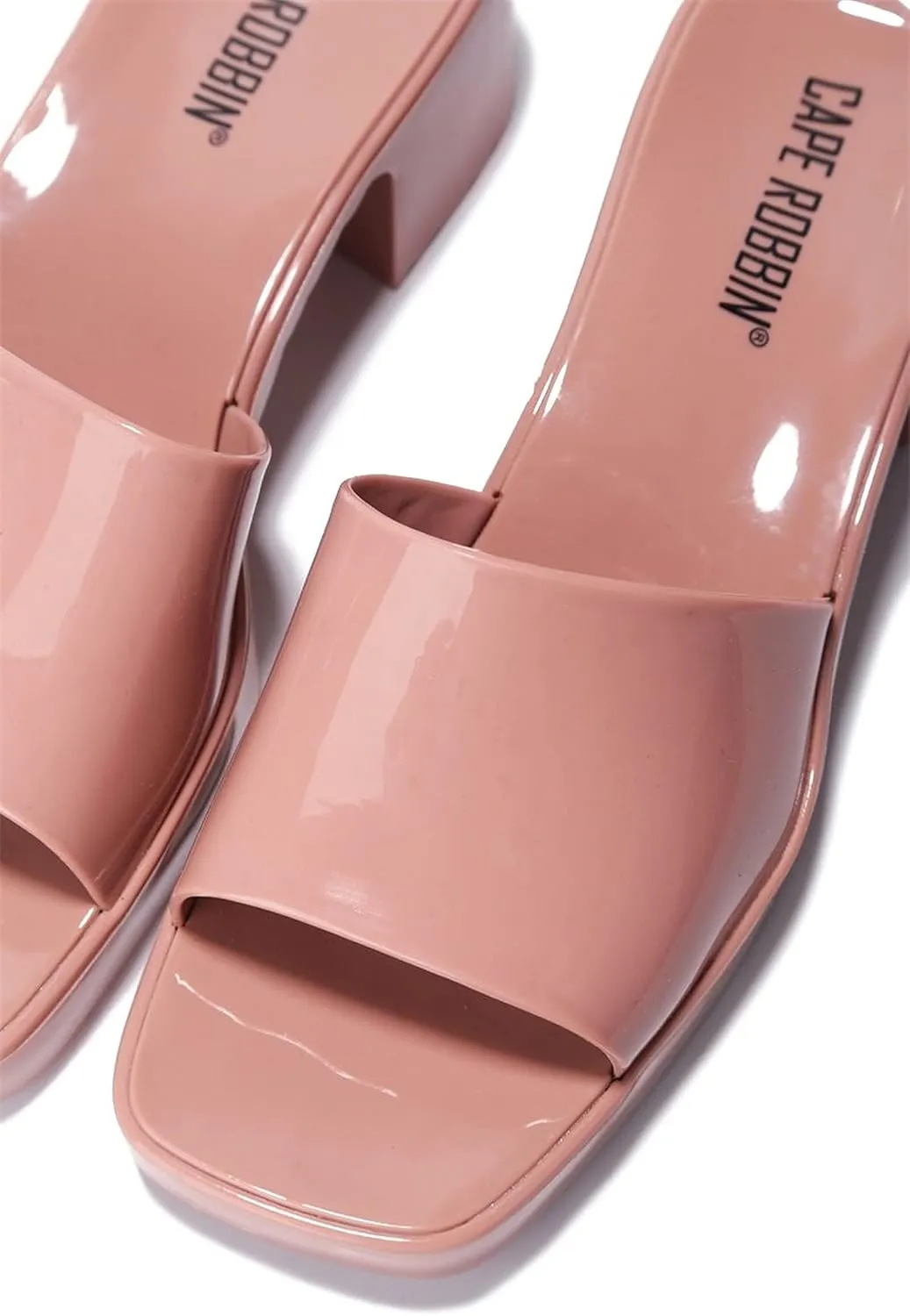 Cape Robbin Jelly Chunky Block Heel Sandals