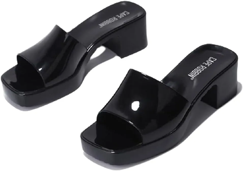 Cape Robbin Jelly Chunky Block Heel Sandals