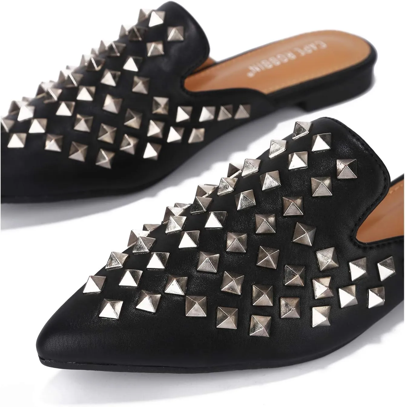 Cape Robbin Sierra Rhinestone Gem Pointy Toe Mule Flats (Sierra)